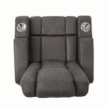 Load image into Gallery viewer, Christopher Knight Home Emersyn Tufted Microfiber Power Recliner with Arm Storage and USB Cord, Slate / Black
