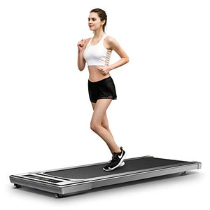 RHYTHM FUN Treadmill Under Desk Treadmill Potable Walking Pad Folding Treadmill with Wide Tread Belt Slim Mini Quiet Motorized Running Treadmill with Smart Remote and Workout App for Home and Office