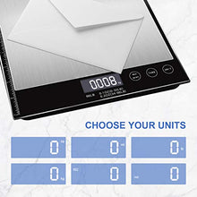 Load image into Gallery viewer, Amiloe Digital Postal Scale, 66lbs/0.1oz Shipping Scale, Letter Scale, Large Scale with Stainless Steel, 2 AAA Batteries Include
