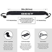 Load image into Gallery viewer, Best Marine Kayak Roof Rack Pads. 38" Universal Roof Rack Carrier for Kayaks, Canoe, SUP Paddle Board, Surfboard &amp; Luggage. XL Kayak Accessories for Car &amp; SUV Without Cross Bars. Straps Included.
