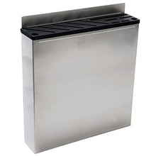 Load image into Gallery viewer, Food Service Knives Stainless Steel Knife Rack, Wall Mounted, Safely Stores 10 Knives
