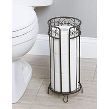 Load image into Gallery viewer, iDesign 77181 Twigz Metal Toilet Tissue Roll Reserve Organizer for Bathroom, Compact Organizer, Holds 3 Rolls of Toilet Paper, Bronze
