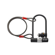Load image into Gallery viewer, Via Velo Bike U Lock with Strong Cable Heavy Duty Bicycle U Lock Shackle 15mm with 3 Keys and Weatherproof Shock Lock Set, Bike Tire Lock for Road Bike Mountain Bike Electric Bike Folding Bike
