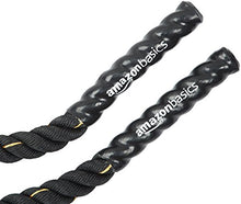 Load image into Gallery viewer, AmazonBasics 1.5 Inch Heavy Exercise Training Workout Battle Rope - 3441.51.5 inch, Black
