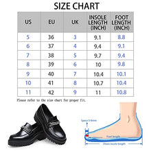 Load image into Gallery viewer, YETIER Platform Womens Loafer Leather Slip-ons Round Toe Chunky Loafer Shoes Penny Casual Fashion Shoes with Chain Apricot
