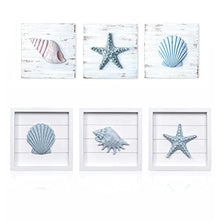 Load image into Gallery viewer, Seashell Wall Decor sets - Rustic Pastels and Coastal Blue
