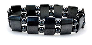Black Hematite Gemstone Bracelet- Beautiful, Magnetic, Arthritis Pain Relief, Stretchable, Men, Women, Different Designs, Stylish Wrist Jewelry, 3 Piece Mix Set