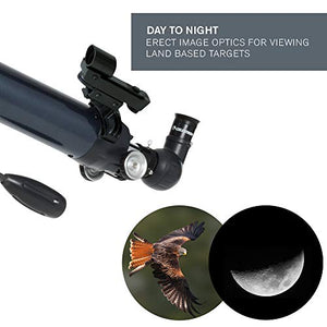 Celestron - AstroMaster 70AZ Telescope - Refractor Telescope - Fully Coated Glass Optics - Adjustable Height Tripod – BONUS Astronomy Software Package