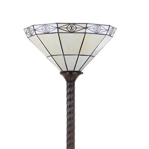 JONATHAN Y JYL8005A Moore Style 68.57" Torchiere LED Floor Lamp, Tiffany, Traditional for Bedroom, Living Room, Bronze