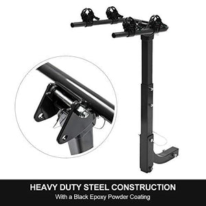 LITE-WAY 2-Bike Bicycle Hitch Mount Carrier Rack - Heavy Duty Bicycle Carrier Fit Most Sedans, Hatchbacks, Minivans, SUV (2 Inch Receiver)