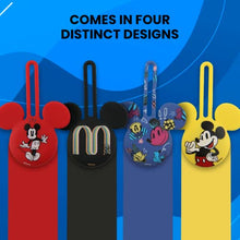 Load image into Gallery viewer, Disney Mickey Mouse Ears 4-Pack Silicone Airtag Holder Case- 4 Airtag Keychain Holder Included- Mickey Mouse Airtag Loop with 4 Designs- Keychain Accessories for Apple Airtag- Airtag Case 4 Pack
