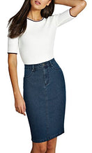 Load image into Gallery viewer, Lexi Womens Pull on Stretch Denim Skirt SKS22884 Medium Blue 10
