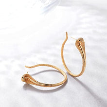 Load image into Gallery viewer, MYEARS Women Ear Cuff Earrings Gold Pierced Cartilage Clip on Open Wrap Hoop 14K Gold Filled Simple Minimalist Delicate Hypoallergenic Jewelry Gift (Cobra)
