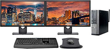 Load image into Gallery viewer, Dell Optiplex 7010 PC with 2 x 24 FHD Monitors, AC600Mbps WiFi, Wireless Keyboard and , Gel pad, i7, 16GB , 1TB SSD Storage, Windows 10 (Renewed)

