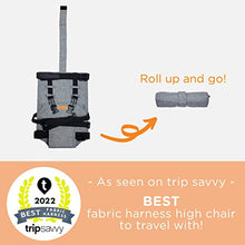 Load image into Gallery viewer, liuliuby Travel Harness Seat - Fabric Baby Portable High Chair for Travel - Travel High Chair Seat Sack - Portable Baby Seat with Safety Harness – Parent Pouch Must Haves Baby Travel Essential
