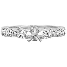 Load image into Gallery viewer, Dazzlingrock Collection 0.45 Carat (ctw) 18K Round Diamond Bridal Semi Mount Engagement Ring 1/2 CT, White Gold, Size 6
