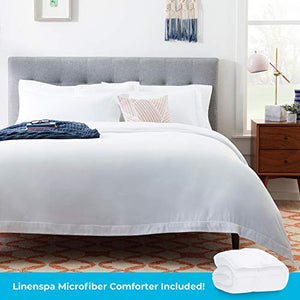 LINENSPA Microfiber Duvet Cover Set and LINENSPA All-Season White Down Alternative Quilted Comforter Insert
