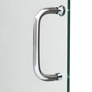 DreamLine Infinity-Z 50-54 in. W x 72 in. H Semi-Frameless Sliding Shower Door, Clear Glass in Brushed Nickel, SHDR-0954720-04