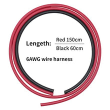 Load image into Gallery viewer, T Tocas 50A 12-48 V DC Circuit Breakers Waterproof and 6 AWG Wires 5ft Red 2ft Black
