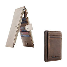 Load image into Gallery viewer, Travelambo Womens Multi Card Case Wallet &amp; Front Pocket Minimalist Leather Slim Wallet
