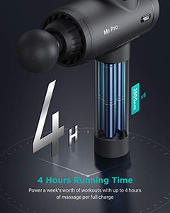 Massage Gun for Athletes Deep Tissue Percussion Fascia Massager for Soreness Relief, 15mm Amplitude 3,300 Percussions Power Neck Back Massager in Gym, OPOVE M3 Pro Max, Black