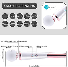 Load image into Gallery viewer, Cordless Wand Massager - Strongest Therapeutic Vibrating Power - Best Rated for Travel Gift - Magic Stress Away - Perfect for Muscle Aches and Personal Sports Recovery - USB - (E Style)
