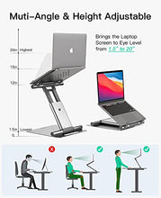 Load image into Gallery viewer, GIKERSY Laptop Stand Adjustable Height from 1.5" to 20",Multi-Angle Ergonomic Sit to Stand Laptop Riser for Desk,Compatible with MacBook Pro,Dell XPS,Lenovo,HP More 10-17" Laptops
