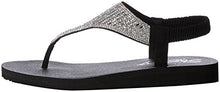 Load image into Gallery viewer, Skechers Cali Women's Meditation-Rock Crown Flat Sandal,black,8 M US
