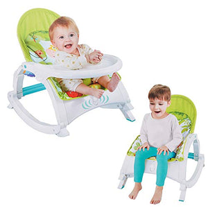 COLOR TREE Baby 2-in-1 Bouncer Seat Infant-to-Toddler Portable Rocker with Dinner Table Baby Girl Boy Swing Rocking Chair