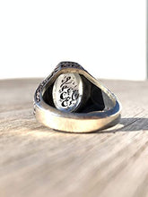 Load image into Gallery viewer, Dur e Najaf Ring Silver | خاتم در النجف الاصلي | AlAliGems | Genuine Dur E Najaf Stone Ring | Engraved Sirat Ali Haq Size 10.5

