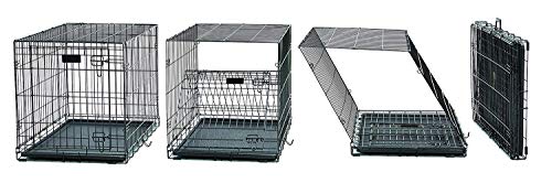 Load image into Gallery viewer, New World 30" Folding Metal Dog Crate, Includes Leak-Proof Plastic Tray; Dog Crate Measures 30L x 19W x 21H Inches, For Medium Dog Breeds