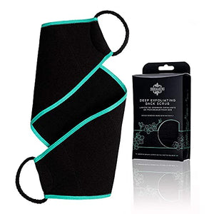 Dermasuri Deep Exfoliating Back Scrubber - 27 Inches Long, 8 Inches Wide - Bath & Shower Body Scrubber - Exfoliator Scrub Tool - Skin Care for Women & Men - Exfoliation Body Scrubber for Shower