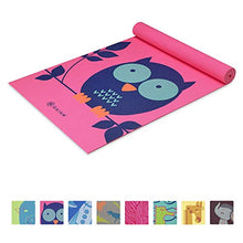Load image into Gallery viewer, Gaiam Kids Yoga Mat Exercise Mat, Yoga for Kids with Fun Prints - Playtime for Babies, Active &amp; Calm Toddlers and Young Children, Owl, 3mm
