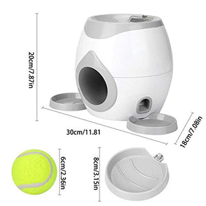 DOUDOU Interactive Dog Ball Fetch and Dispenser Toy, Automatic Dog Feeder Tennis Ball Reward Machine for Dogs, Funny Dog Foraging Play Toy