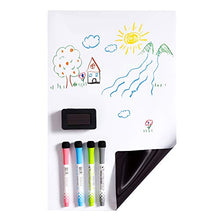Load image into Gallery viewer, Magnetic Dry Erase Whiteboard Sticker Sheet Meal Planner Menu Reminder Board Wall Decal for Kitchen Refrigerator School with 4 Whiteboard Markers 1 Eraser Included (17X11 inches)
