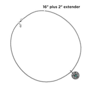 Carolyn Pollack Sterling Silver Emerald May Birthstone Enhancer with Chain