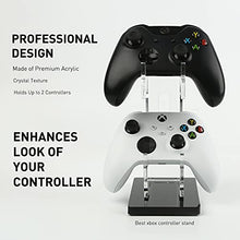 Load image into Gallery viewer, OAPRIRE Universal Dual Controller Holder for PS4 PS5 Xbox ONE Switch, Controller Stand Gaming Accessories, Build Your Game Fortresses (Crystal Black)
