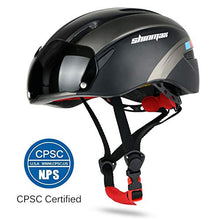 Load image into Gallery viewer, Shinmax Bike Helmet, Bicycle Helmet Men/Women CPSC Safety Standard with Detachable Magnetic Goggles Adjustable for Adult Road/Biking/Mountain Cycling Helmet BC-001 Bonus with Carrying Bag
