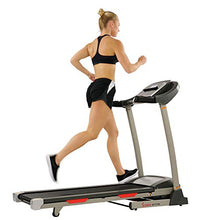 Load image into Gallery viewer, Sunny Health &amp; Fitness Portable Treadmill with Auto Incline, Device Holder, Pulse Grips, 220 LB Max Weight and Shock Absorbers - SF-T7705

