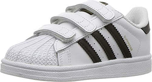 adidas Originals Baby Superstar CF I Running Shoe, White/Core Black/White, 8 M US Toddler