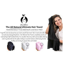 Load image into Gallery viewer, Hair RePear Ultimate Hair Towel for Long Hair - Anti Frizz Premium Cotton Product to Enhance Healthy Natural Hair Perfect for Plopping Wrapping Scrunching Straight Wavy or Curly Hair -21x44in Black
