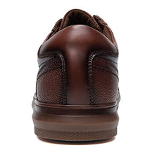 Load image into Gallery viewer, Men's Casual Oxford Sneakers Fashion Design Walking Shoes Brown Leather Daily Flats Slip On Shoe for Men Size 9
