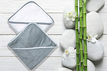 Load image into Gallery viewer, 2 Pack Premium Bamboo Baby Bath Towel - Ultra Absorbent - Ultra Soft Hooded Towels for Babies,Toddler,Infant - Newborn Essential -Perfect Baby Registry Gifts for Boy Girl
