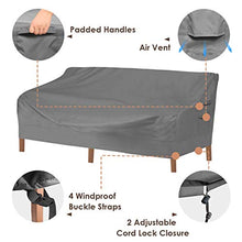 Load image into Gallery viewer, Vailge Heavy Duty Patio Sofa Cover, 100% Waterproof 3-Seater Outdoor Sofa Cover,Lawn Patio Furniture Covers with Air Vent and Handle,60" Wx 35" Dx 35" H,Grey
