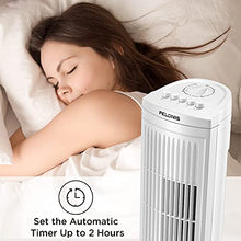 Load image into Gallery viewer, PELONIS 30 Inch Oscillating Tower Fan with 3 Speed Settings and Auto-off Timer, Standing Fan PFT28A2BWW, White
