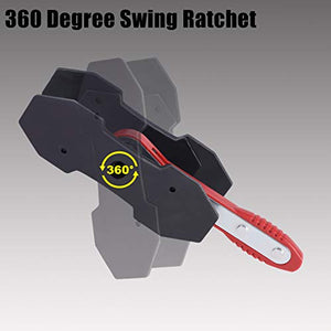 YSTOOL Brake Caliper Press Tool Car Piston Spreader Pad 360 Degree Swing Ratchet Hand Wrench Expander for Single Twin Quad Piston Disc Brake