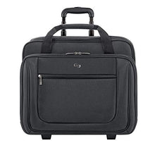Load image into Gallery viewer, solo Bryant Rolling Bag with Wheels, Fits Up to 17.3-Inch Laptop, Black, 14" x 16.8" x 5"
