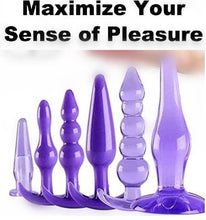 Load image into Gallery viewer, Amal Bu~tt P~lu~g Soft Silicone Anales Trainer Kit for Women Men Beginners Body Training Anale Beads Plug Sticks Wand Model
