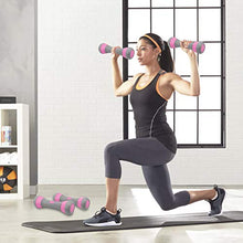 Load image into Gallery viewer, Vivitory Adjustable Dumbbells Set for Women, 4.4lb /6.6lb /8.8lb Weight Options, Dumbbells Weight Pair(Set of 2), Non-Slip Neoprene Hand, All-Purpose, Exercise Dumbbells for Home, Office, Gym (Pink)
