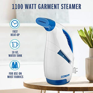 Conair GS27CS Complete Steam Hand Held Fabric Steamer with CordReel, White